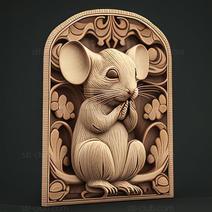 3D model st Kaguya mouse famous animal (STL)